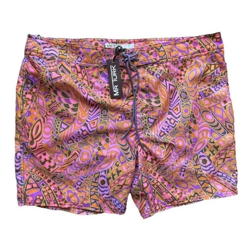 NWT Mr. Turk Swim San Simeon Board Short Trunks California USA Sz 36 Men